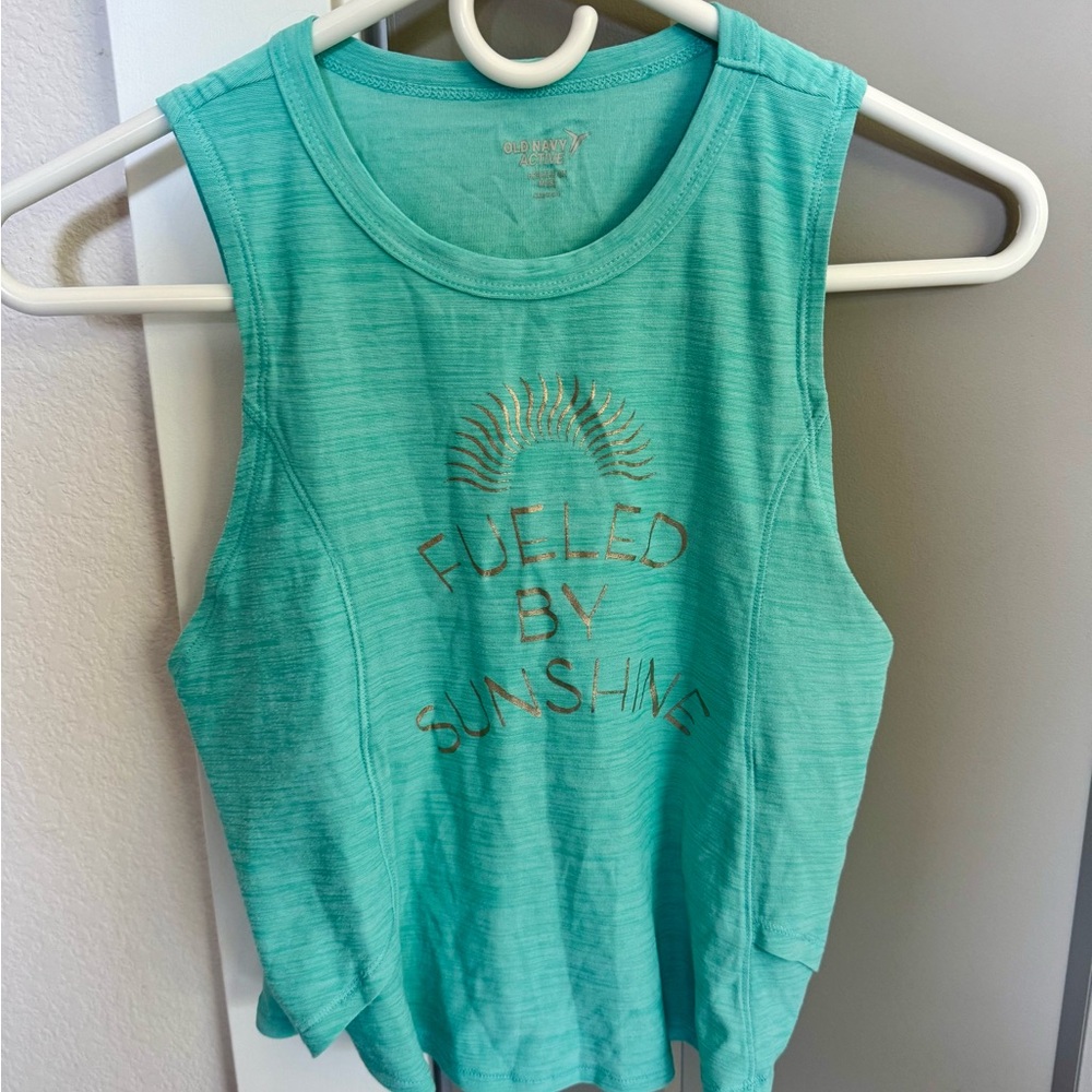 Old Navy Aqua Tank Top - Fueled by Sunshine